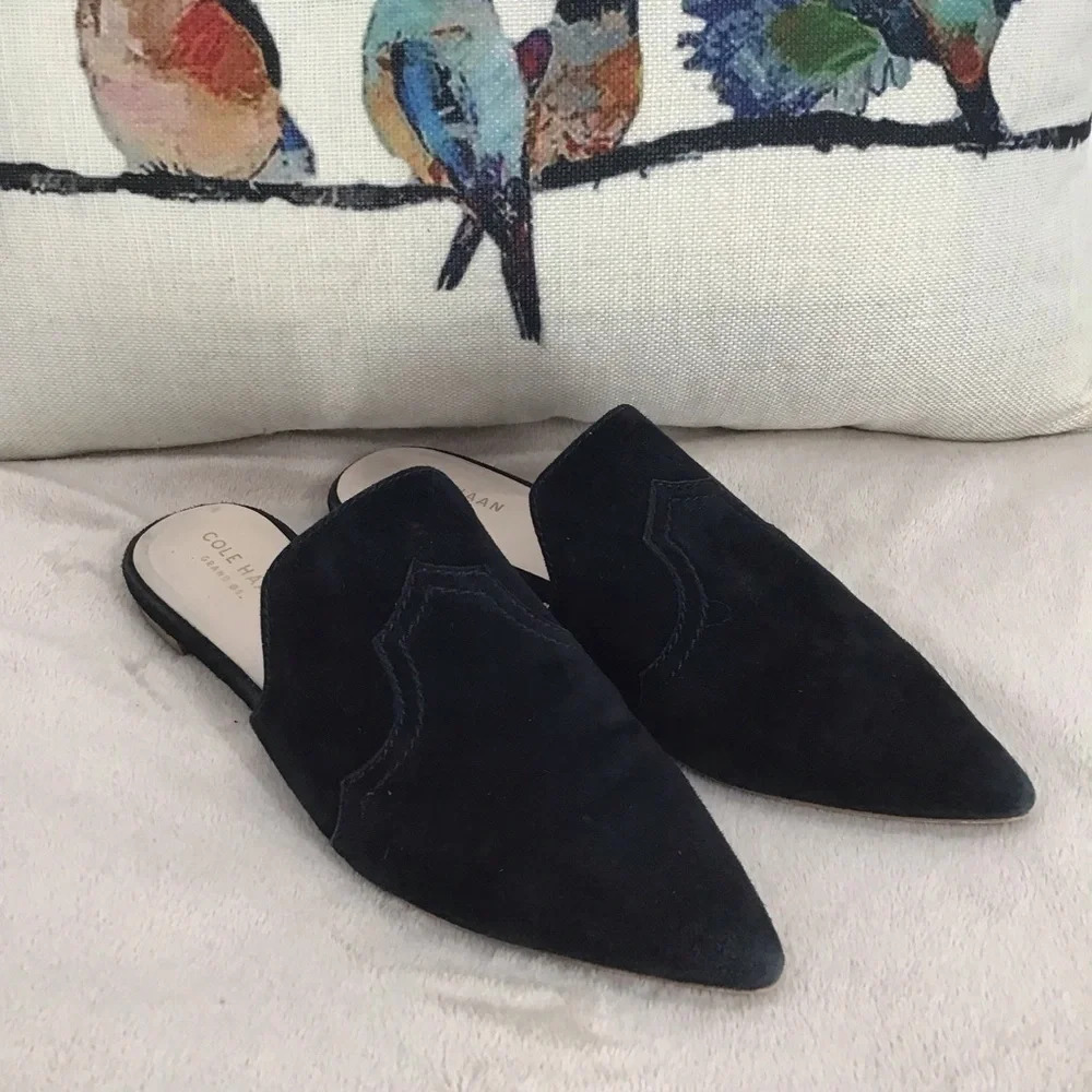 Cole Haan Women’s Hadley Suede Leather Slide Casual Mule Loafer Size 6M - Picture 3 of 12